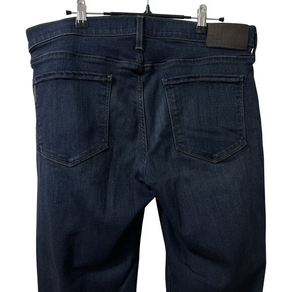 Paige Federal Straight Slim Whiskered Jeans Mens 34x31 Dark Wash Casual Stretch - Picture 4 of 10